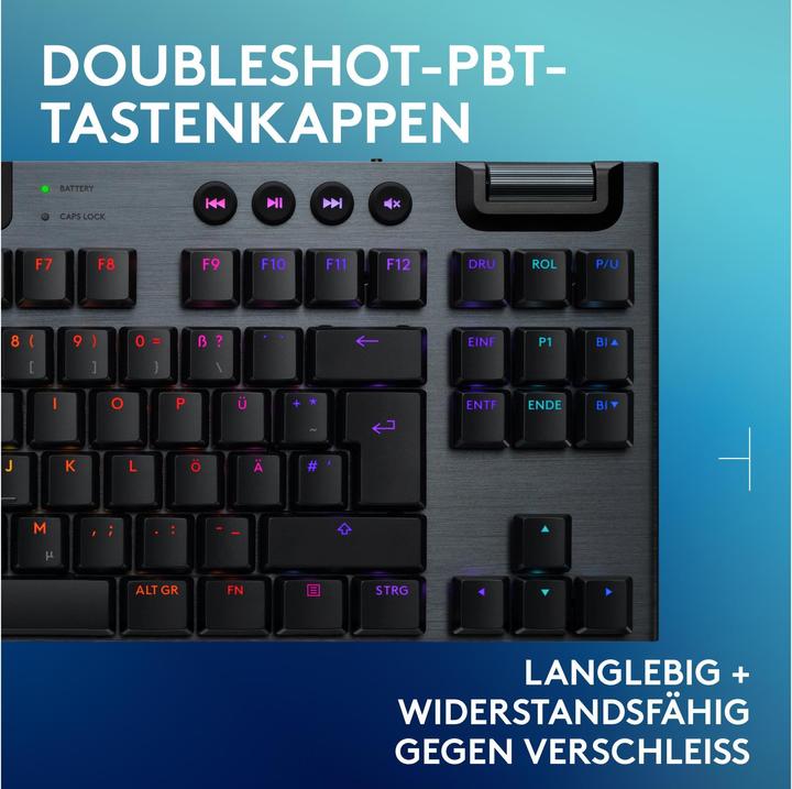 Actual product image Logitech G G915 X Lightspeed TKL (CH, Wireless, Cable)