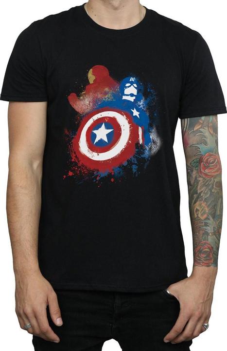 Immagine prodotto Captain America Civil War Painted Vs Iron Man Maglietta Uomo (S)