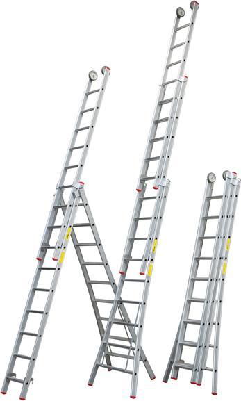Actual product image Little Jumbo 1250500310 Reformleiter Superpro 3 x 10 Stufen (Multi-purpose ladder, 625 cm)