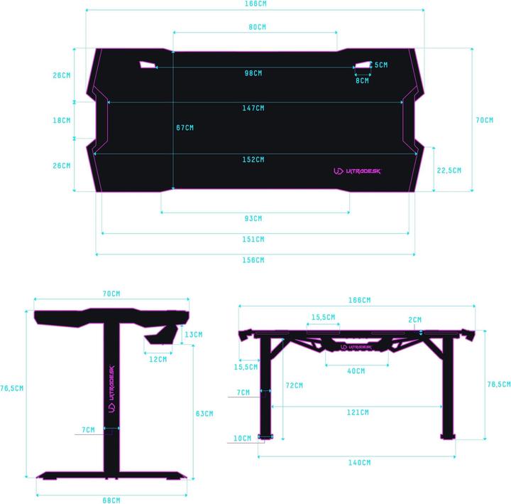 Produktbild Ultradesk Gaming Tisch Force