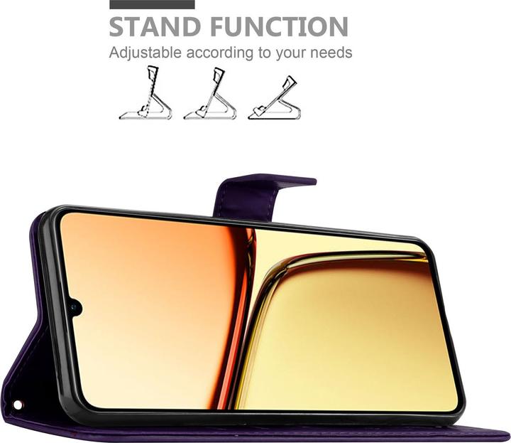 Produktbild Cadorabo Hülle für Realme C61 / C63 mit Blumen Muster (CAT S61, Realme C63)