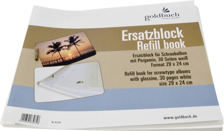 Actual product image Goldbuch Replacement block 29x24 30 pages + screws (29 x 24 cm)