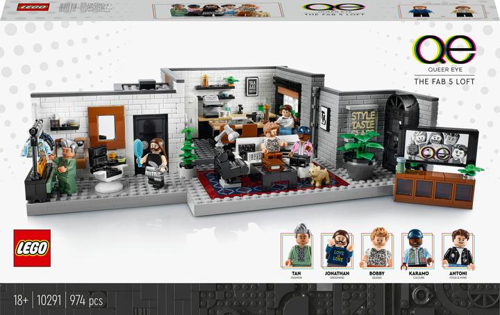 Immagine prodotto LEGO Qeer Eye- Il loft dei Fab 5 (10291, LEGO Creator Expert, Set LEGO rari)