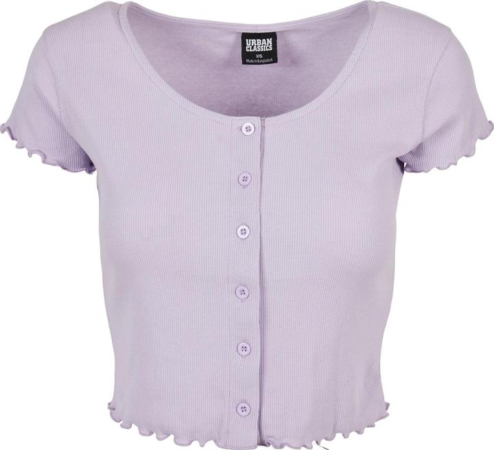 Produktbild Urban Classics Ladies Cropped Button Up Rib Tee (M)