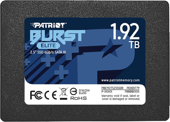 Actual product image Patriot Burst Elite - Solid State Disk - 1.92 TB - internal - 2.5" (6.4 cm) (1920 GB, 2.5")