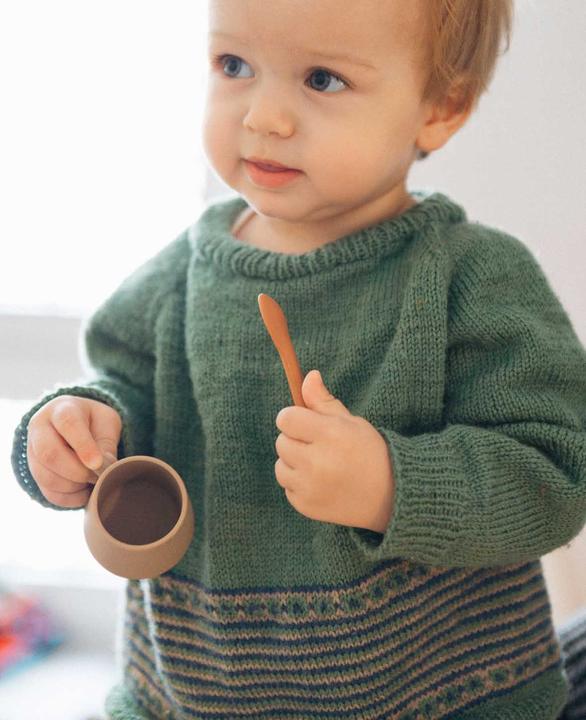 Immagine prodotto Esmée Set da tè per bambini in silicone color terra di Siena/beige, con tazze, bollitore e zuccheriera