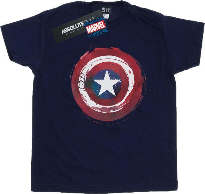Immagine prodotto Captain America Splatter Shield Maglietta Uomo (XL)