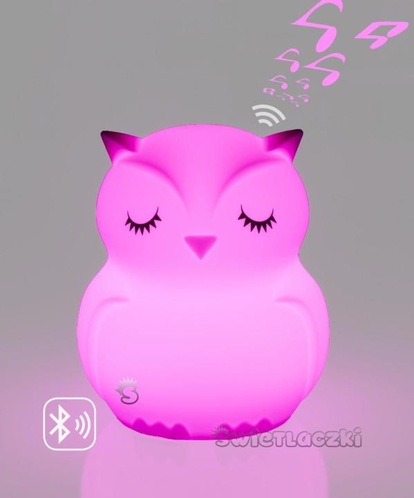 Immagine prodotto MesMed Lampada in silicone a colori cangianti con altoparlante Bluetooth Gufo fluorescente HU HU