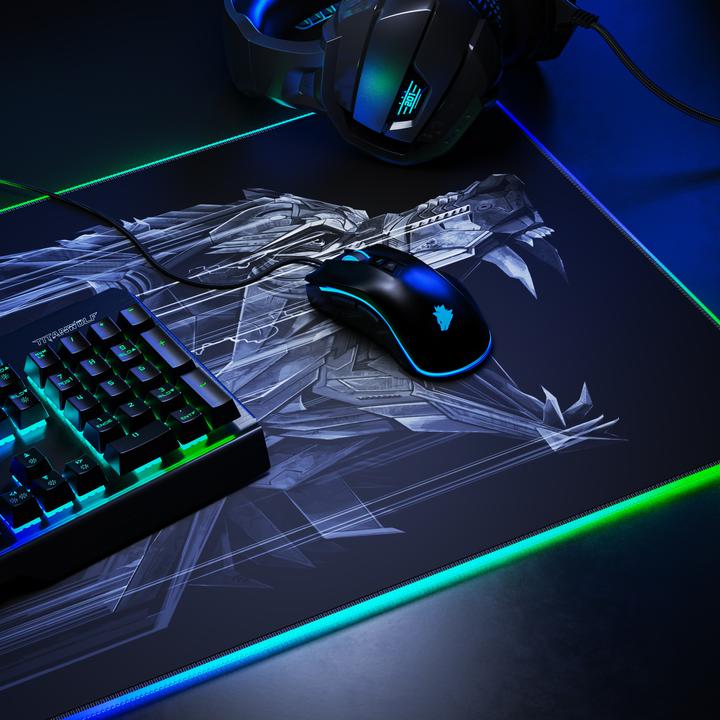 Actual product image Titanwolf RGB gaming mouse pad (XL)