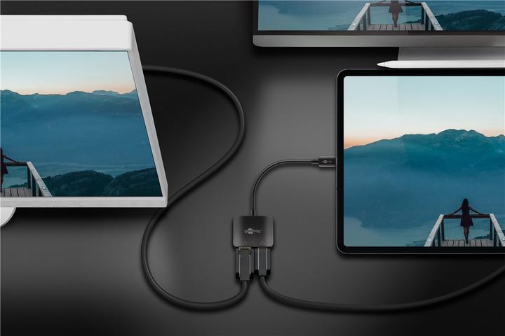 Immagine prodotto Goobay Adattatore USB-C per DisplayPort e HDMI (DP, HDMI, 12 cm)