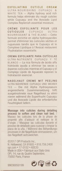 Image du produit OPI Pro Spa - Crème exfoliante pour les cuticules (27 ml)