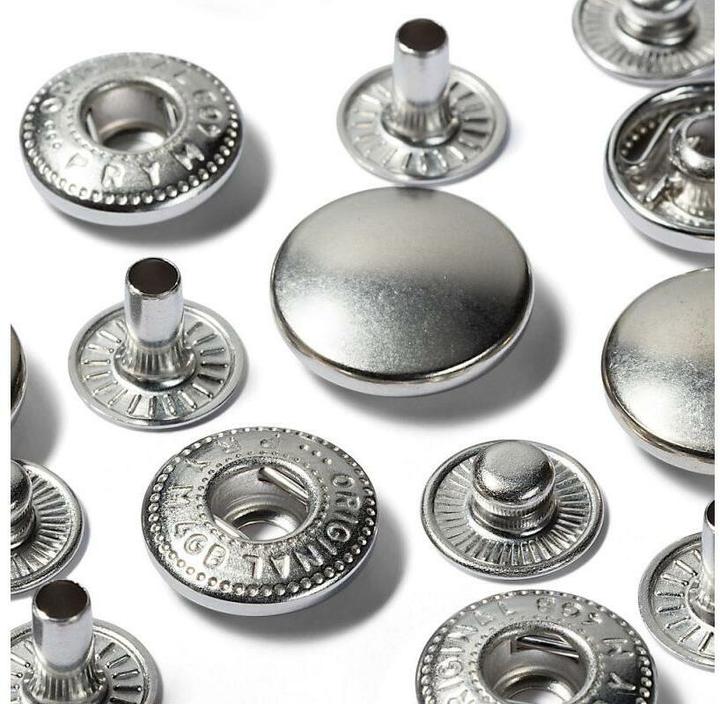 Immagine prodotto Prym Giacca a vento a pulsante, da ricaricare, argento 15 mm, tessera 10 pz.
