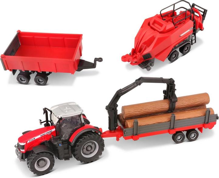 Produktbild Bburago Traktoren Set Massey Ferguson mit Anhänger