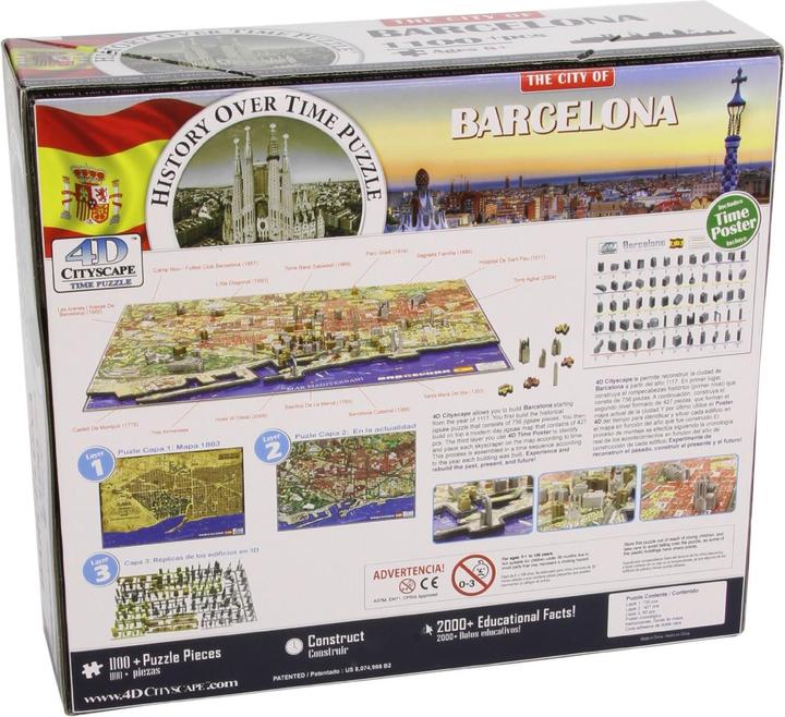 Actual product image 4D City Barcelona, Spain (1200 pieces)