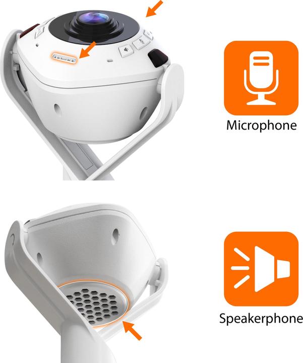 Actual product image j5Create JVU368-N Webcam con teconologia AI a 360° con vivavoce (2.10 Mpx)