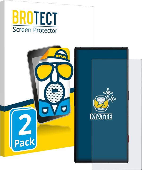 Actual product image BROTECT Anti-glare screen protector matt (2 Piece, ZTE Nubia Red Magic 8S Pro)