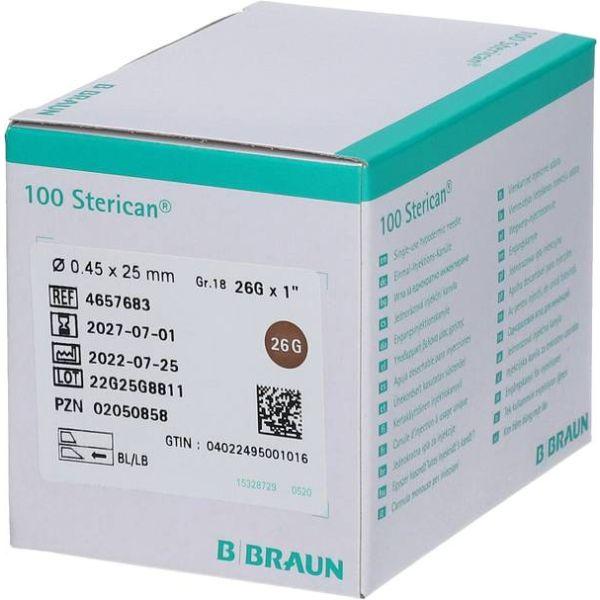 Immagine prodotto B.Braun Ago 26G 0,45 x 25 mm marrone Luer, 100 pezzi