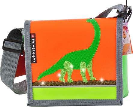 Actual product image Cwirbelwind Brachiosaurus glitter nursery bag