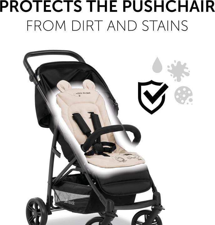 Actual product image Hauck Pushchair Seat Liner Winnie the Pooh Beige