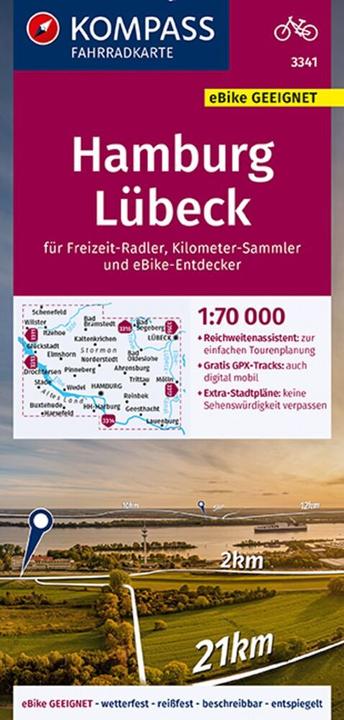 Actual product image Compass Bicycle Route Hamburg,Lübeck 3341