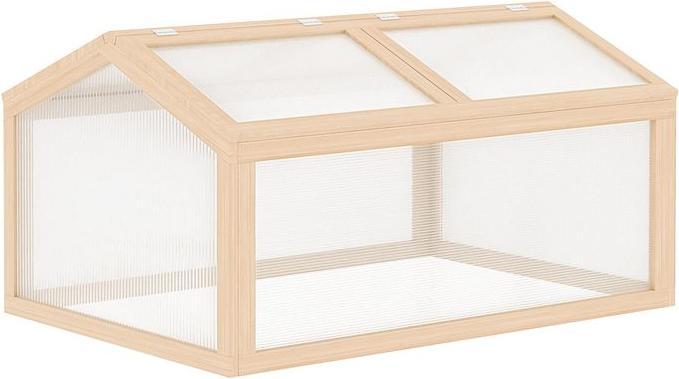 Immagine prodotto Swisshandel24 Serra a telaio freddo Serra a telaio freddo per piante con copertura in legno e policarbonato.