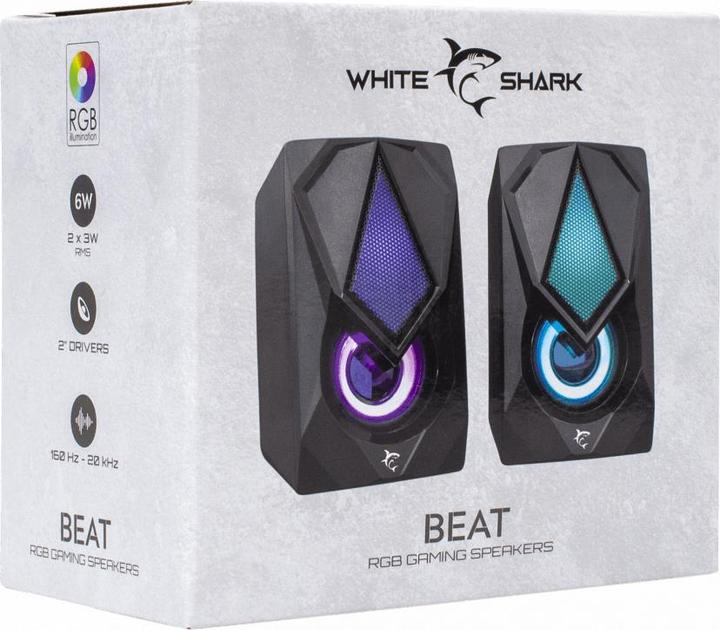 Actual product image White Shark Beat with RGB lighting