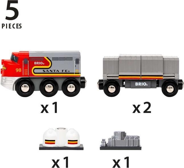 Immagine prodotto Ravensburger BRIO World - 36089 Treni del mondo treno Santa Fe | Treno giocattolo per bambini dai 3 anni in su