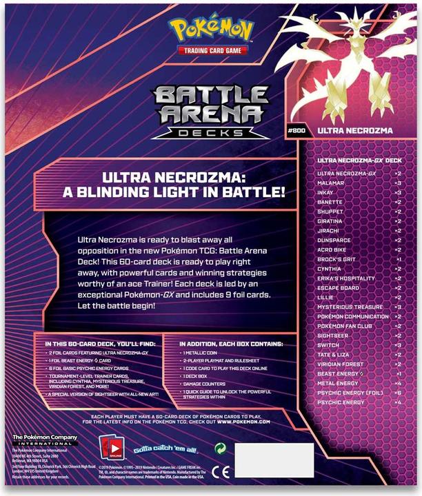 Produktbild Nintendo PKM: Battle Arena Deck Rayquaza GX vs. Ultra Necrozma GX -E- (Englisch)