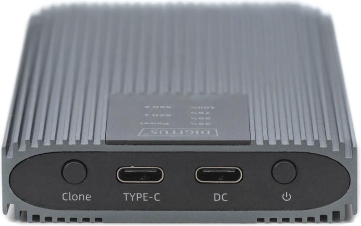 Image du produit Digitus Station de clonage USB M.2 NVMe, SSD, NVMe, 20Gbits, USB 3.2 Gen2, aluminium, toolfree (M.2 2280, M.2 2260, M.2 2242, M.2 2230)