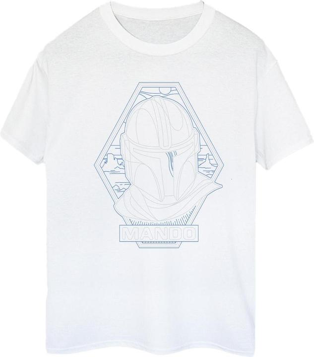 Image du produit Star Wars - T-shirt THE MANDALORIAN OUTLINE HELM DIAMOND - Femme (3XL)