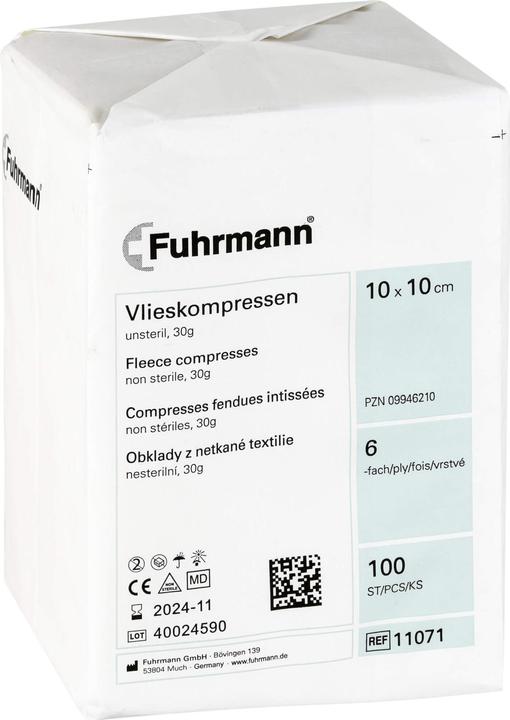 Produktbild Fuhrmann Vlieskompressen 10x10 6-lagig unsteril, 100 St KOM