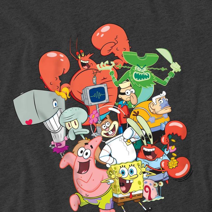 Immagine prodotto Spongebob Squarepants The Whole Gang Maglietta Adulto Unisex (3XL)