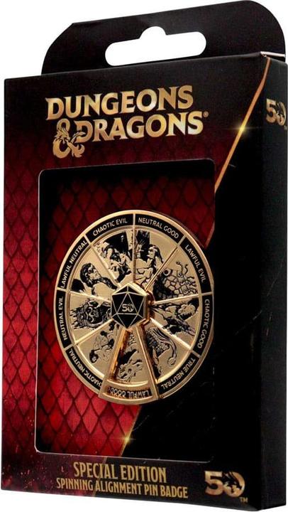 Produktbild Fanattik Dungeons & Dragons Ansteck-Pin Alignment Spinner 24k Gold Plated Limited Edition