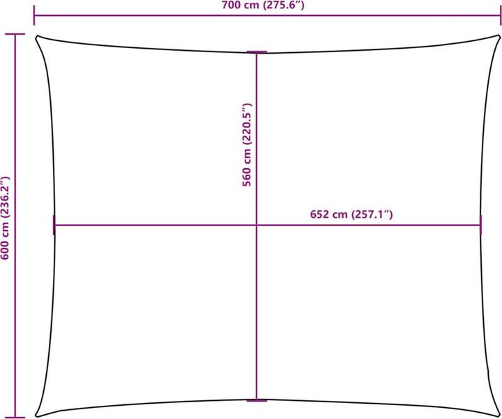 Actual product image VidaXL Sonnensegel (600 x 700 cm)