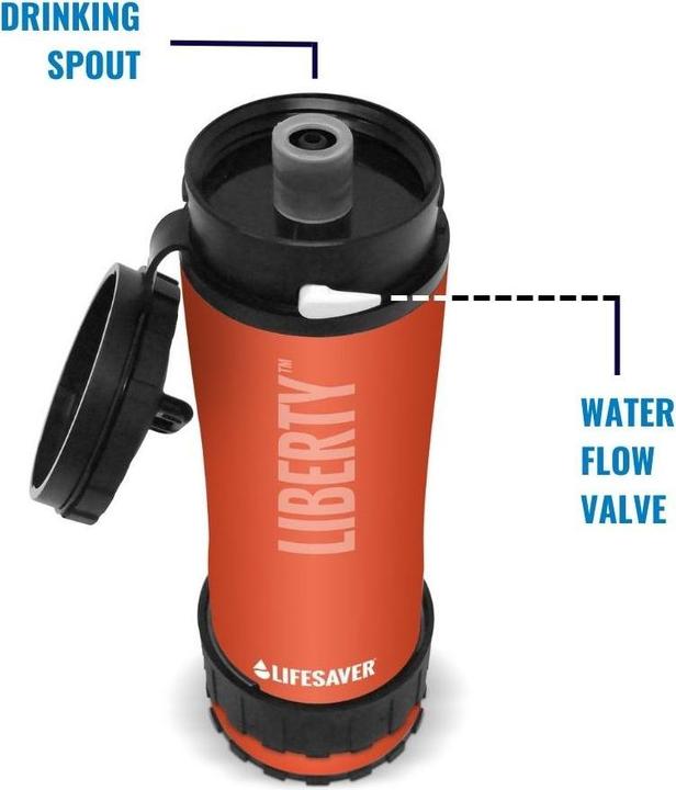 Productafbeelding LifeSaver Liberty waterfilter, oranje (0.40 l)