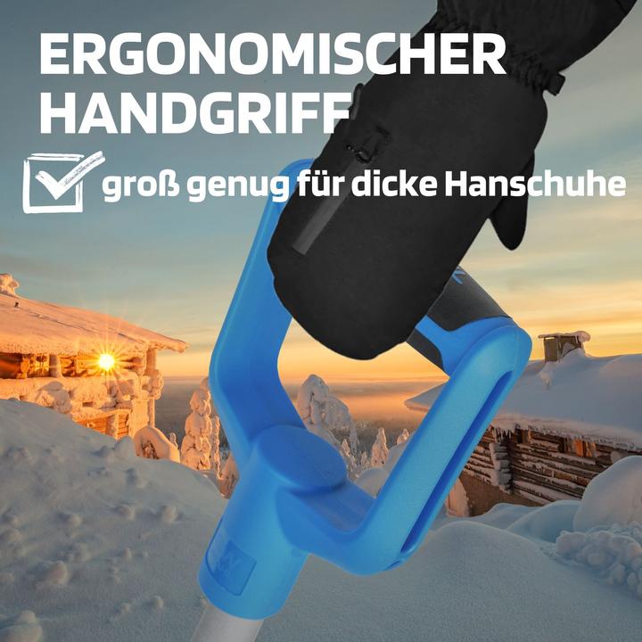Actual product image SW-Stahl 98100L Folding snow shovel I space-saving I stable I 138cm long Aluminium snow shovel