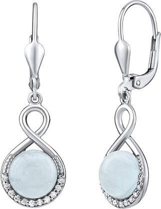 Actual product image Silvego Silver earrings with natural Aquamarine JST14710AQ