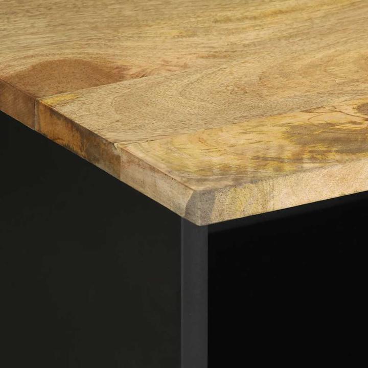 Image du produit VidaXL Armoire TV Lowboard Meuble TV Noir Bois de manguier brut (100 x 33.5 x 46 cm)