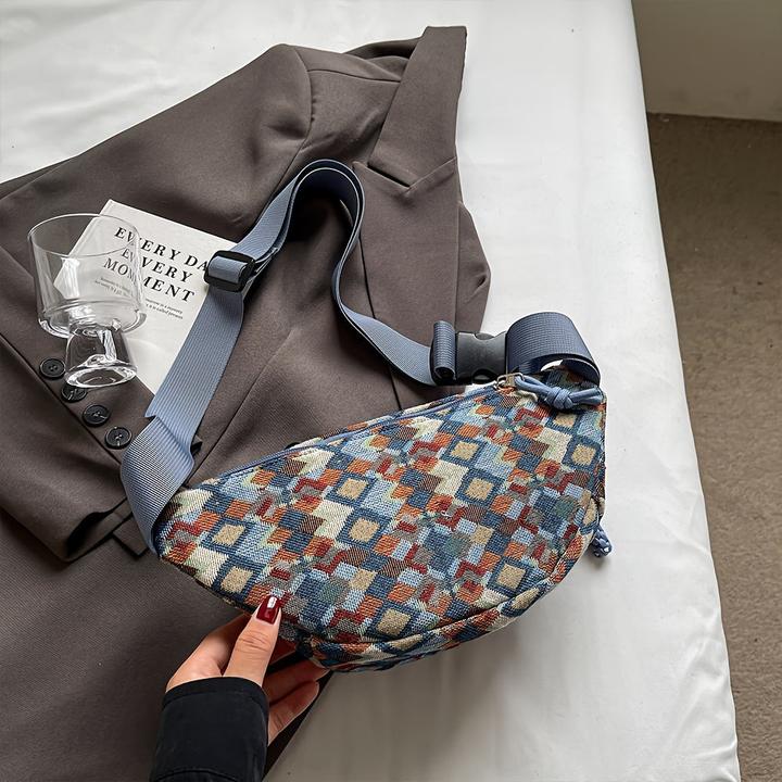 Image du produit Only-Bags.Store Sac banane crossbody stylé - sangle réglable, nylon, fermeture éclair, doublure polyester -
