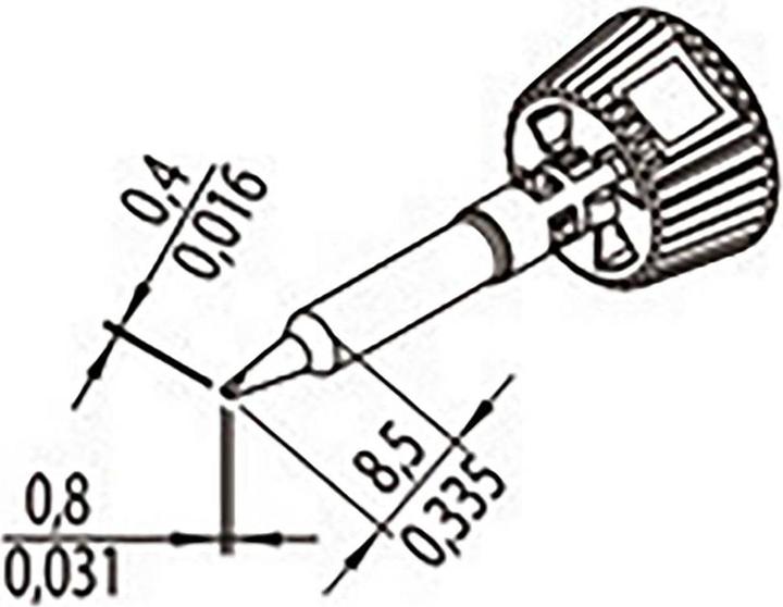 Actual product image 0142CDLF08/SB Soldering tip Tip size 0.80 mm Contents 1 pc. (Soldering tip)