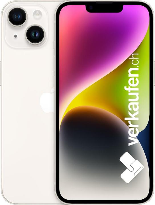 Produktbild verkaufen.ch iPhone 14 (256 GB, Starlight, 6.10", SIM + eSIM, A / Wie neu)