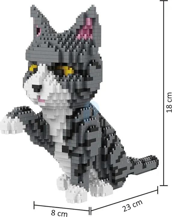 Actual product image Balody 16038 - Gray Cat (1300 pieces)