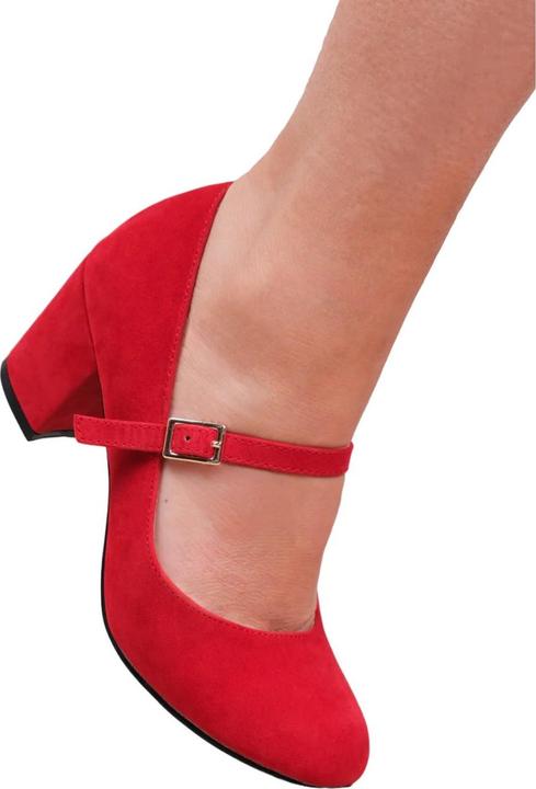 Actual product image Where's That From Womens/Ladies Araceli Suede Wide Block Heel Mary Janes (40)