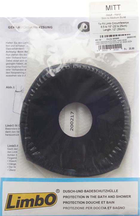 Produktbild Limbo Badeschutz 30cm Hand Erwachsene wasserdicht (Toilette, Duschen / Baden)