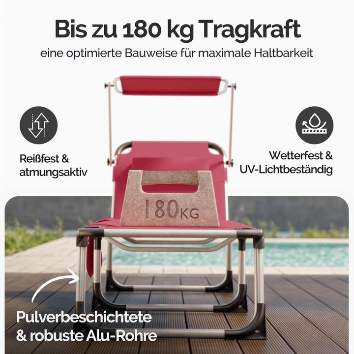 Actual product image Casaria Sun lounger (210 cm)