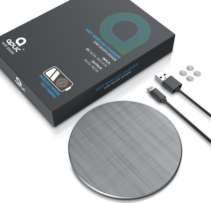 Produktbild Aplic Induktions Ladegerät, Qi Lader - Induktive Schnell-Ladestation, 10W Wireless Induktionsladegerät (10 W)