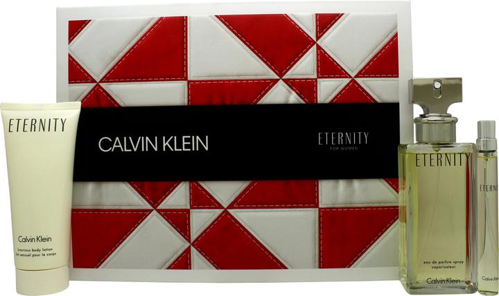 Calvin Klein Eternity Geschenkset 100ml EDP + 100ml Körperlotion + 10ml EDP (Parfum set)