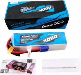 Actual product image Gens Ace G-Tech 4000mAh 22.2V 45C 6S1P Lipo Battery Pack with EC5 plug (22.20 V, 4000 mAh)