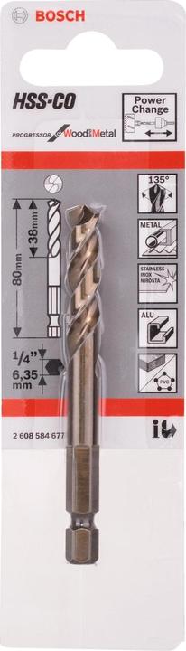Produktbild Bosch Professional Zubehör Zentrierbohrer HSS-Co, 80 mm (7.15 Millimeter)