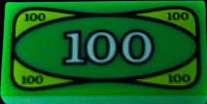Actual product image LEGO Billet de banque 1x2 tuile - Green 3069bpx7 - 50x (3069, LEGO Accessories)